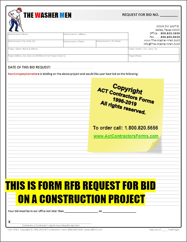 Painting Contractor Bid & Estimate Forms